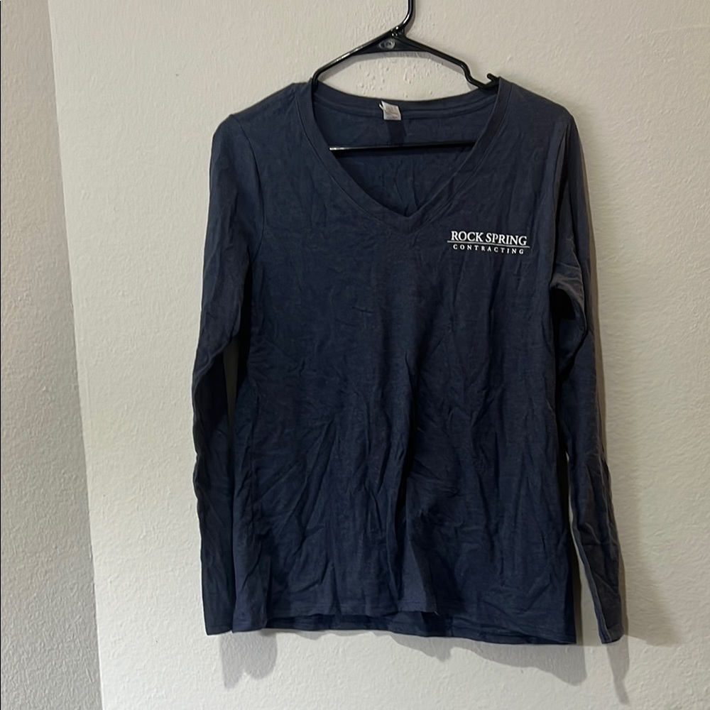 District Blue Fitted Long Sleeve T-Shirt